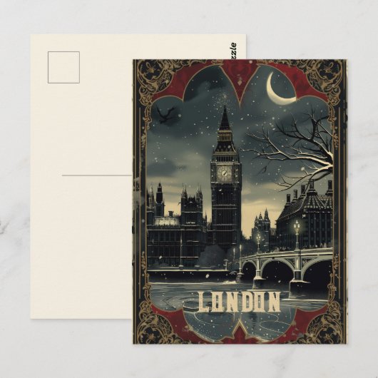 Gothic Londen Reizen Briefkaart (Voorkant / Achterkant)