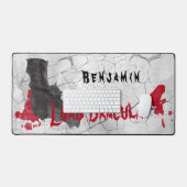 Gothic Lord Dracula Vampire Desk Mat (Keyboard & Muis)