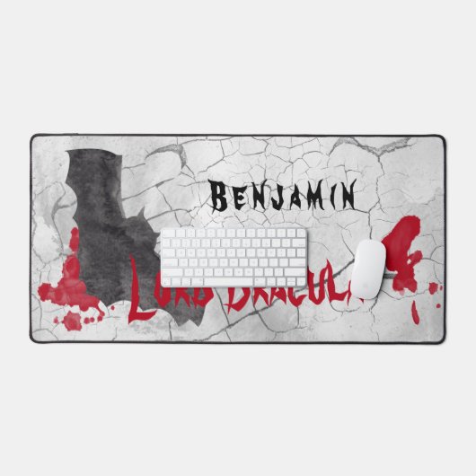 Gothic Lord Dracula Vampire Desk Mat (Keyboard & Muis)