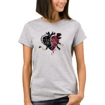 Gothic Love Doet Pijn Gebroken Hart T-shirt