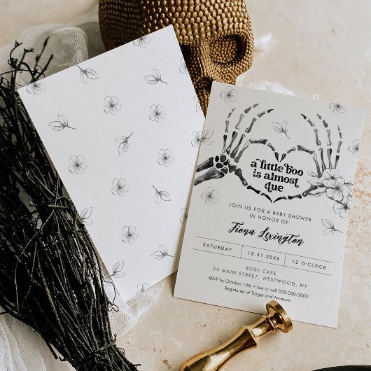 Gothic Love Halloween Baby shower Uitnodiging