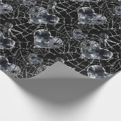 Gothic Love Spooky Spookweb met harten Cadeaupapier (Hoek)