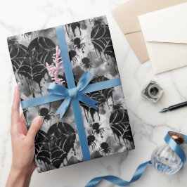 Gothic Love Spooky Spookweb met harten Cadeaupapier