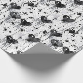 Gothic Love Spooky Spookweb met harten Cadeaupapier (Hoek)