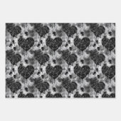 Gothic Love Spooky Spookweb met harten Inpakpapier Vel (Voorkant 2)