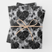 Gothic Love Spooky Spookweb met harten Inpakpapier Vel (In situ)