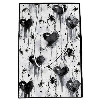 Gothic Love Spooky Spookweb met harten Medium Cadeauzakje