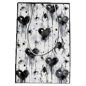 Gothic Love Spooky Spookweb met harten Medium Cadeauzakje (Achterkant)