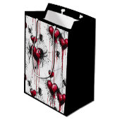 Gothic Love Spooky Spookweb met harten Medium Cadeauzakje (Achterkant Gekanteld)