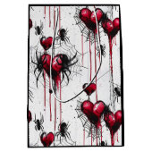 Gothic Love Spooky Spookweb met harten Medium Cadeauzakje (Voorkant)
