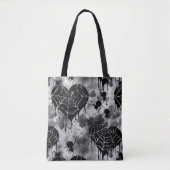 Gothic Love Spooky Spookweb met harten Tote Bag (Voorkant)