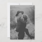 Gothic Love Times Monogram Krantenfoto Bruiloft Save The Date (Achterkant)