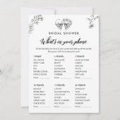 GOTHIC LOVE Wat zit er in je tas bruids spel Kaart (Voorkant)