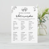 GOTHIC LOVE Wat zit er in je tas bruids spel Kaart (Staand voorkant)