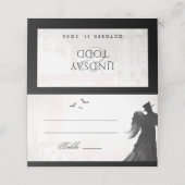 Gothic Lover's Wedding Place Card Plaatskaartje (Buitenkant ongevouwen)