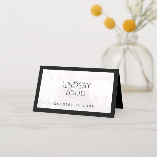 Gothic Lover's Wedding Place Card Plaatskaartje (Achterkant)