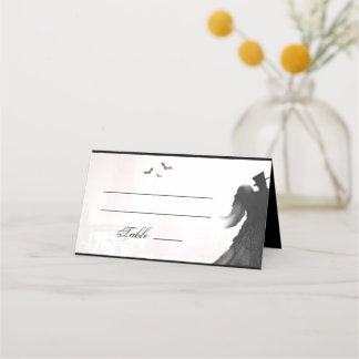 Gothic Lover's Wedding Place Card Plaatskaartje