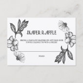 Gothic Luier Raffle Baby shower Tattoo Bloemen Roc Informatiekaartje (Voorkant)