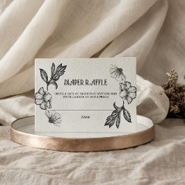 Gothic Luier Raffle Baby shower Tattoo Bloemen Roc Informatiekaartje