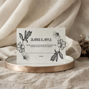 Gothic Luier Raffle Baby shower Tattoo Bloemen Roc Informatiekaartje