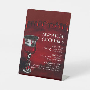 Gothic Luxe   Drinken voor rode bloeddruk en handt Reclamebord Met Voetstuk