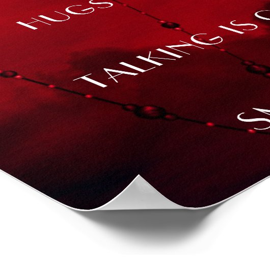 Gothic Luxe | Maatschappelijke afstand zwart-wit e Poster (Hoek)