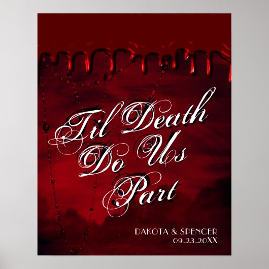 Gothic Luxe | Welkom zwarte en rode vlek Poster (Voorkant)