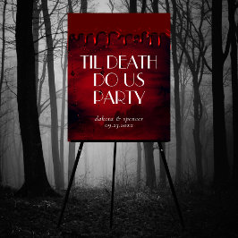 Gothic Luxe | Welkom zwarte rode vlek Drip Gore Poster