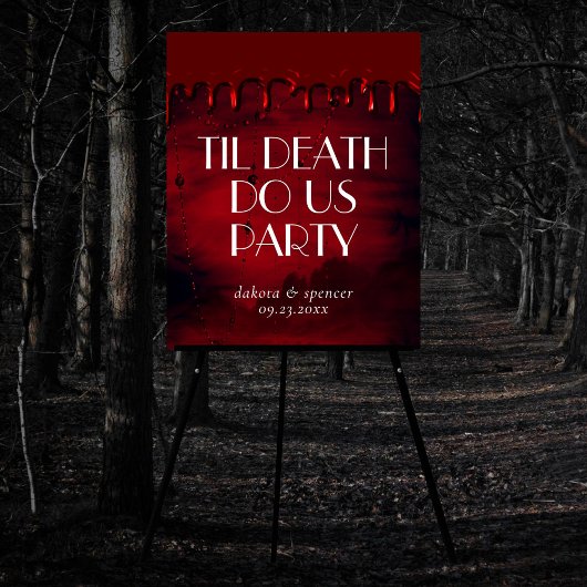 Gothic Luxe | Welkom zwarte rode vlek Drip Gore Poster