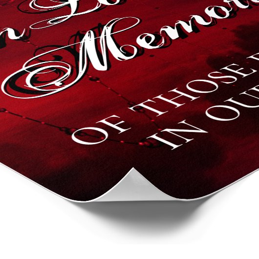 Gothic Luxe | Zwart en donkerrood in liefdevol geh Poster (Hoek)