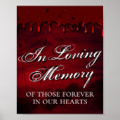 Gothic Luxe | Zwart en donkerrood in liefdevol geh Poster (Voorkant)