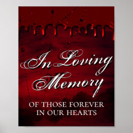 Gothic Luxe | Zwart en donkerrood Ter nagedachteni Poster