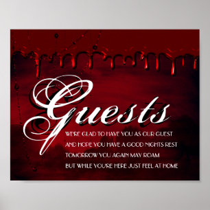 Gothic Luxe Zwart-rood Onze gemeenteraadsleden Poster