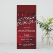 Gothic Luxe | Zwarte en Bloed Rode Drip Menu (Staand voorkant)