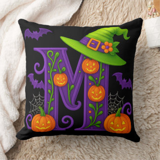 🎃 Gothic M Initiaal Halloween Sierkussen 🎃