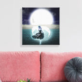 gothic maan angel canvas kunst (Insitu (Woonkamer))