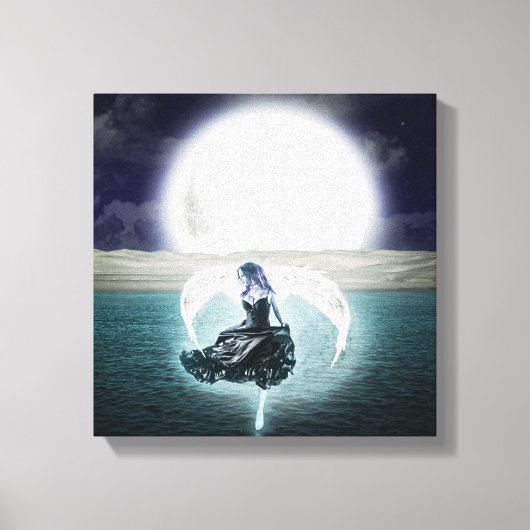 gothic maan angel canvas kunst (Voorkant)