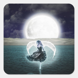 gothic maan engel stickers