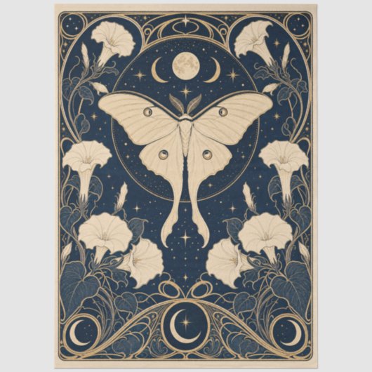 Gothic Maan & Motief Decoupage Tissuepapier (Voorkant)