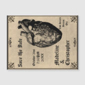 Gothic Macabre Heart Gothic Save the Date Magnet Magnetische Uitnodiging (Voorkant)
