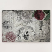 Gothic Macabre Victoriaans Skull & Death Ephemera Legpuzzel (Horizontaal)
