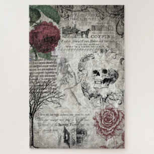 Gothic Macabre Victoriaans Skull & Death Ephemera Legpuzzel