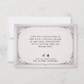 Gothic  Magenta Lace Roos Hartelijk dank Bedankkaart (Achterkant)