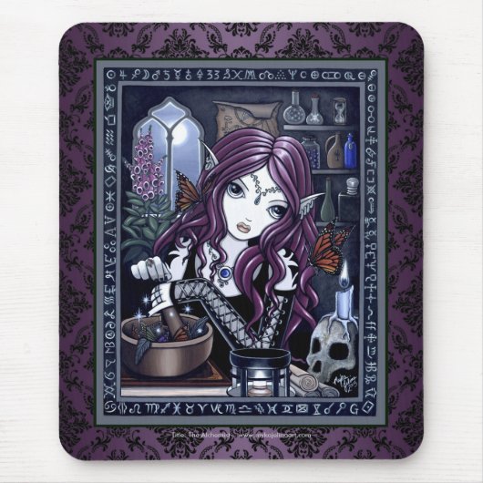 Gothic Magic Fairy Mouspad "The Alchemist" Muismat (Voorkant)