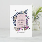 Gothic Magic Halloween Witch Vrijgezellenfeest Inv Kaart (Staand voorkant)