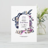 Gothic Magic Halloween Witch Vrijgezellenfeest Kaart (Staand voorkant)