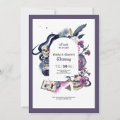 Gothic Magic Halloween Witch Wedding Uitnodiging (Voorkant)