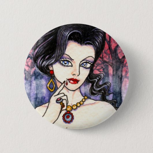 Gothic Magic Vampire Fantasy Button van Ann Howard (Voorkant)