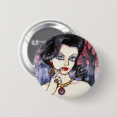 Gothic Magic Vampire Fantasy Button van Ann Howard (Voorkant /achterkant)
