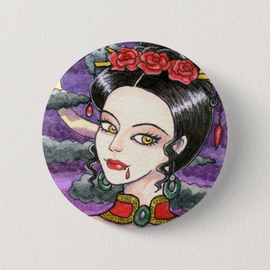 Gothic Magic Vampire Fantasy Button van Ann Howard (Voorkant)